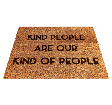 Alfombra vinílica recibidor gente amable bienvenida - TenVinilo
