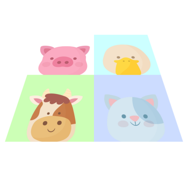 Alfombra vinilo azulejos animales infantiles - TenVinilo