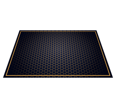 Alfombra vinilo geométrica hexágonos dorados - TenVinilo