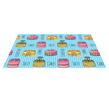 Alfombra vinílica cocina delicias dulces - TenVinilo