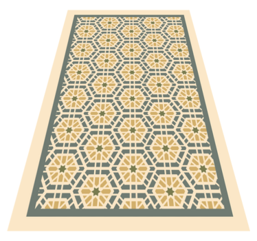 Alfombra vinílica mosaico Mosaico una alfombra de área - TenVinilo
