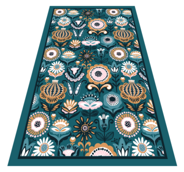 Alfombra vinílica mosaico Alfombra con apliques - TenVinilo