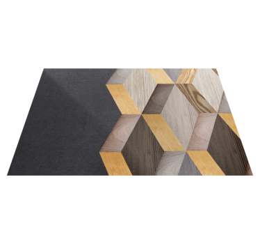 Alfombra vinilo textura tablones madera 3D - TenVinilo