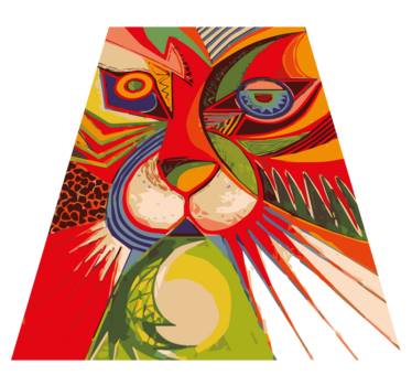 Alfombras de vinilo modernas Tigre geométrico de arte moderno - TenVinilo
