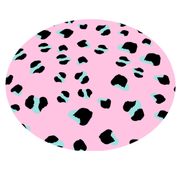 Alfombra vinilo animal leopardo rosa circular - TenVinilo