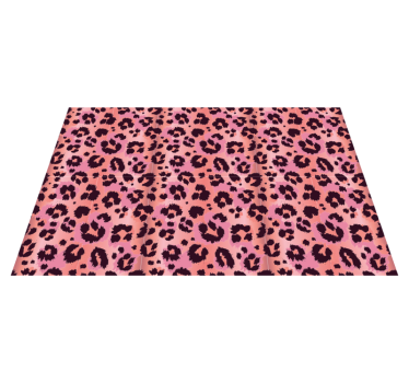 Alfombra vinilo animal print de leopardo rosa - TenVinilo