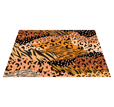 Alfombra vinilo animal print tigre y leopardo - TenVinilo