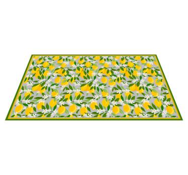 Alfombra vinílica cocina motivo de flor de limón - TenVinilo