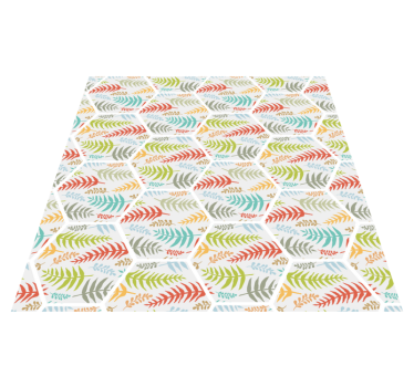 Alfombra vinilo cocina azulejos hojas finas - TenVinilo