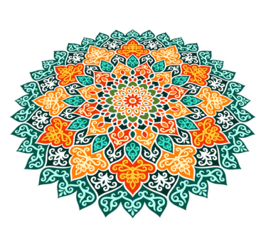 Alfombra vinilo cocina mandala multicolor - TenVinilo