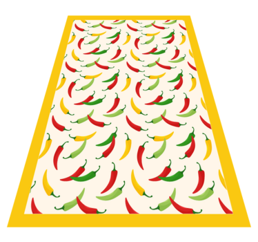 Alfombra vinílica cocina motivo de chile - TenVinilo