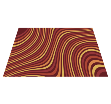 Alfombra de vinilo vintage Olas del arco iris pop de los 70 - TenVinilo