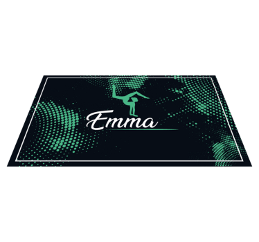 Alfombra vinílica dormitorio gimnasia con nombre - TenVinilo