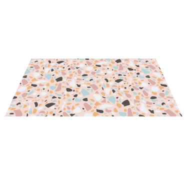 Alfombra de vinilo textura Terrazo de acuarela rosa y azul - TenVinilo