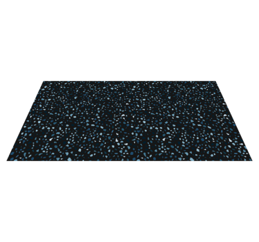 Alfombra de vinilo textura Terrazo negro y azul - TenVinilo