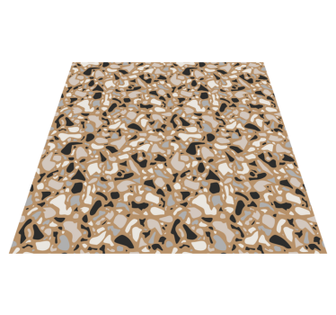 Alfombra de vinilo textura Terrazo marrón clásico - TenVinilo