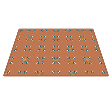 Alfombras vinílicas de azulejos Baldosas de terracota con patrón  - TenVinilo
