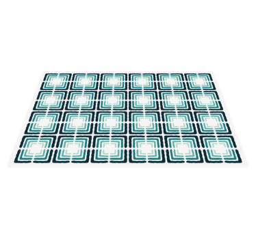 Alfombra vinílica cocina formas estampadas abstractas - TenVinilo