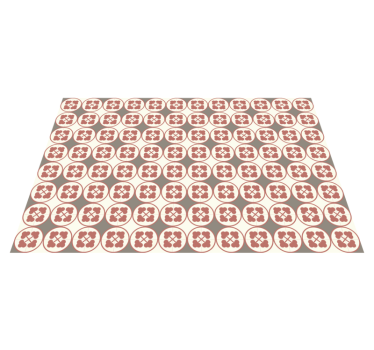 Alfombras vinílicas de azulejos naranja pastel  - TenVinilo