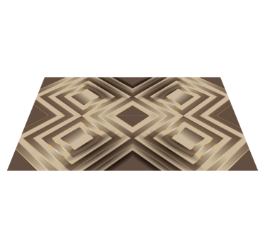Alfombra vinílica con mosaico color crema - TenVinilo