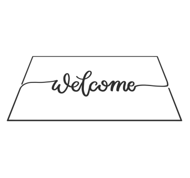 Alfombra vinílica recibidor elegante bienvenida - TenVinilo