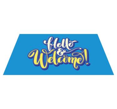 Alfombra vinílica recibidor hola y bienvenido - TenVinilo