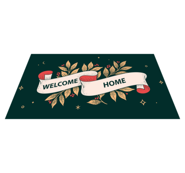 Alfombra vinílica recibidor bienvenida estrellada a casa - TenVinilo