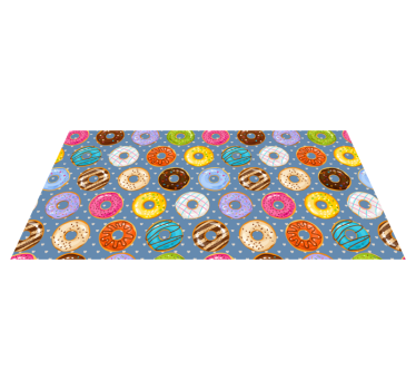 Alfombra vinilo dormitorio Fondo de postre donut - TenVinilo