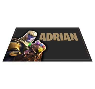 Alfombra vinilo dormitorio Máscara de oro de videojuego - TenVinilo