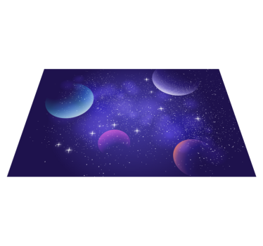 Alfombras de vinilo modernas Misterioso lugar con estrellas fugac - TenVinilo