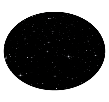 Alfombra vinilo dormitorio Universo oscuro con estrellas - TenVinilo