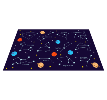 Alfombra de vinilo de estrellas Signos del zodíaco explicados en  - TenVinilo
