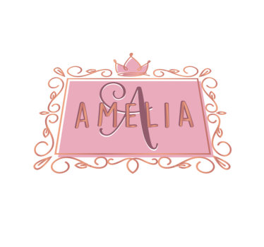 Alfombra vinilo infantil Princesa coronada dorada y rosa - TenVinilo