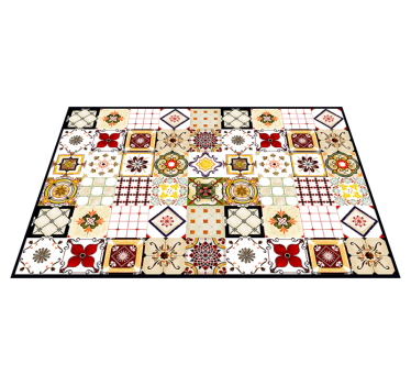 Alfombra vinílica cocina Azulejo de estilo portugués - TenVinilo