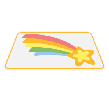 Alfombra vinílica infantil estrellas Arcoiris de colores - TenVinilo