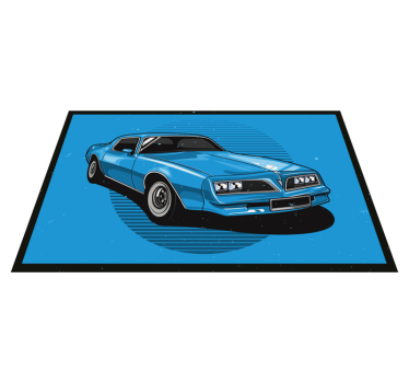 Aflombra vinílica azul coche clásico azul - TenVinilo