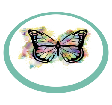 Alfombra vinilica redonda Diseño de mariposa pintada - TenVinilo