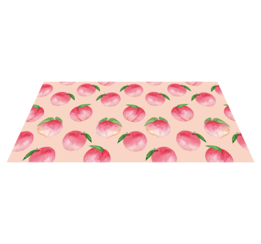 Alfombra vinílica cocina patrón de flor de durazno - TenVinilo