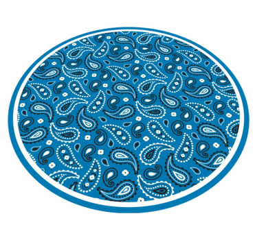 Alfombra vinilo dormitorio Patrón de bandana boho azul oscuro - TenVinilo