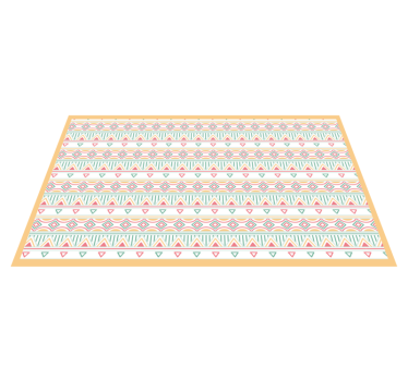 Alfombra vinilo dormitorio Patrón de estilo boho y hippie - TenVinilo