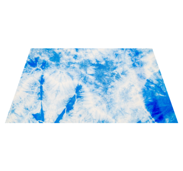 Alfombra vinilo textura Teñido anudado azul y blanco - TenVinilo