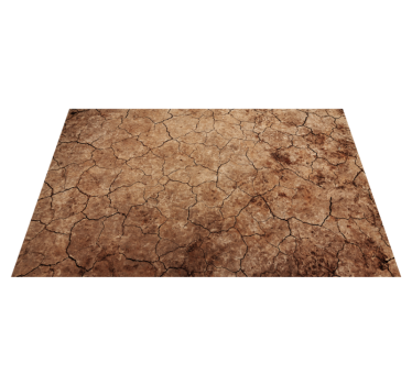Alfombra vinilo textura Efecto de erosión agrietada árida - TenVinilo