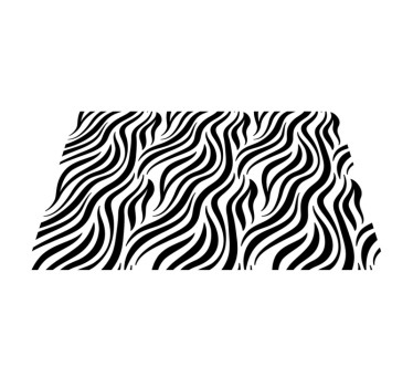 Alfombra de vinilo rayas Rayas de cebra en blanco y negro - TenVinilo