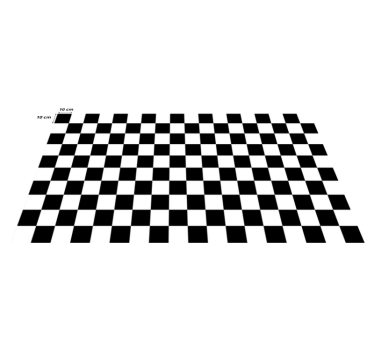Alfombra vinílica geométrica Tablero de ajedrez - TenVinilo