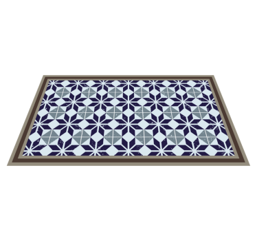 Alfombra vinilo hidráulica Estrellas geométricas azul claro - TenVinilo