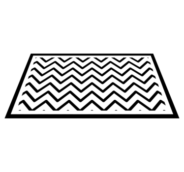 Alfombra de vinilo rayas Líneas diagonales en blanco y negro - TenVinilo