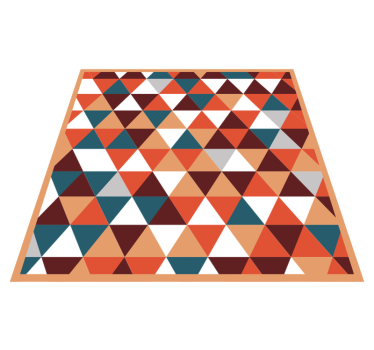 Alfombra vinílica geométrica Triángulo multicolor - TenVinilo