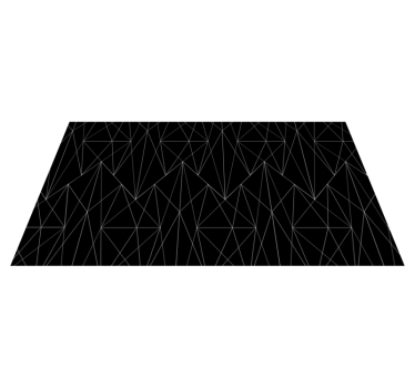 Alfombra vinílica geométrica Diseño irregular en blanco y negro - TenVinilo