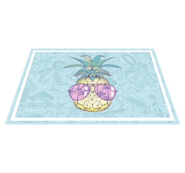 Alfombra vinílica cocina tonos piña frescos - TenVinilo