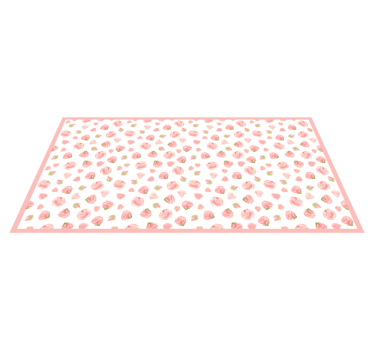Alfombra vinilo flores Rosas de acuarela en rosa - TenVinilo